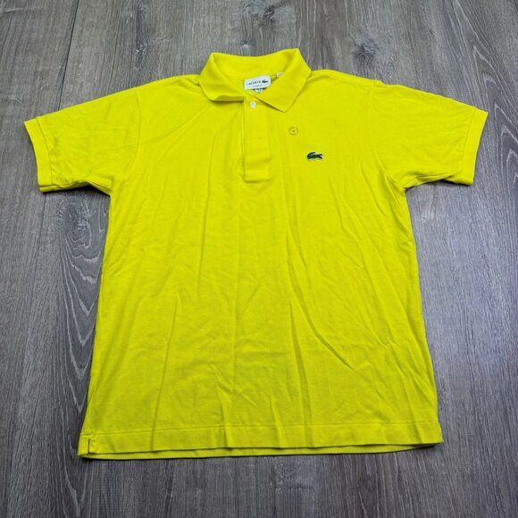 Lacoste Mens Lemon Embroidered Logo Golf Performance Classic Fit Polo Shirt M - Picture 1 of 16
